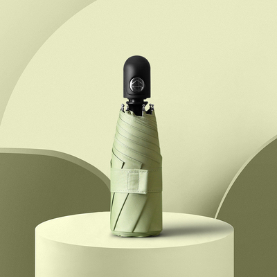 Parasole con rivestimento nero BSCI Mini Pocket Capsule Protezione UV Cinque ombrelli pieghevoli