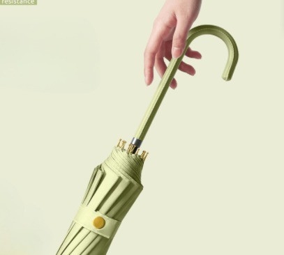 Long handle ombrello maschile e femminile 16k rettangolo piegato gancio automatico per adulti