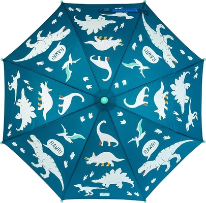 8K 19 pollici costole in fibra di vetro a prova di vento ombrello da pioggia per bambini design carino e cool