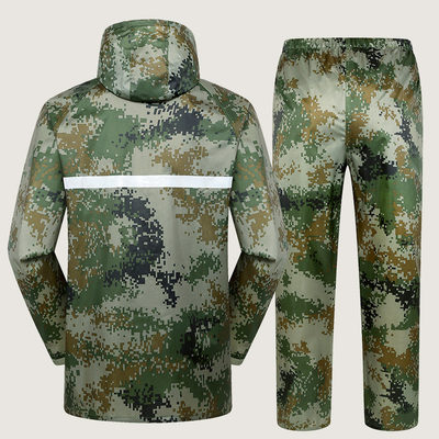 Protezione del lavoro all'aria aperta impermeabile e pantaloni Set in Split Jungle Camuffamento per adulti