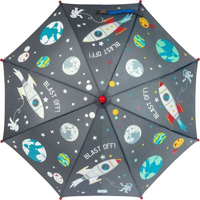 2023 Cute and Cool 8K Hook Handle Windproof Bambini ombrello per la pioggia 190T tessuto di nylon