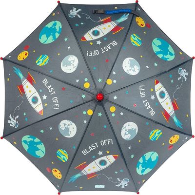 2023 Cute and Cool 8K Hook Handle Windproof Bambini ombrello per la pioggia 190T tessuto di nylon