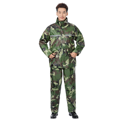 Protezione del lavoro all'aria aperta impermeabile e pantaloni Set in Split Jungle Camuffamento per adulti
