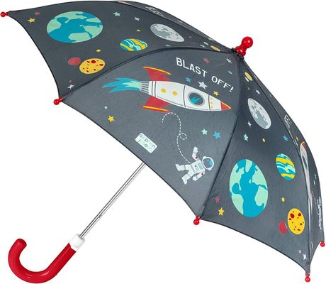 2023 Cute and Cool 8K Hook Handle Windproof Bambini ombrello per la pioggia 190T tessuto di nylon