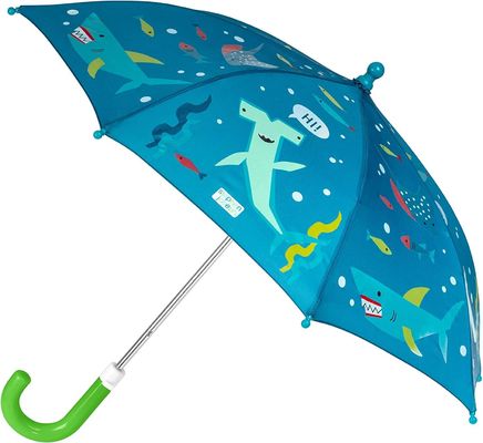 2023 Cute and Cool 8K Hook Handle Windproof Bambini ombrello per la pioggia 190T tessuto di nylon