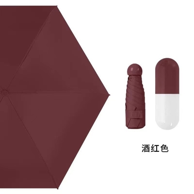 Ombrello rosa 5 Mini capsula tascabile pieghevole Paraguas de Lluvias con telaio in acciaio