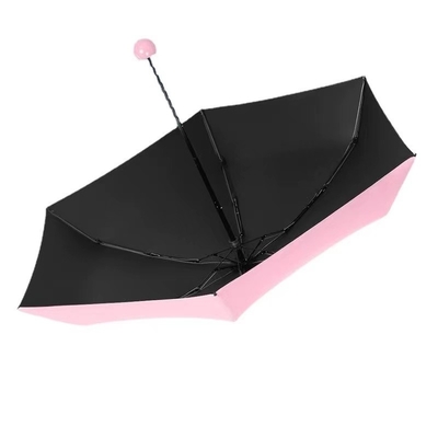 Ombrello rosa 5 Mini capsula tascabile pieghevole Paraguas de Lluvias con telaio in acciaio