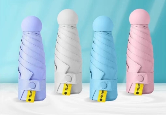 Ombrello rosa 5 Mini capsula tascabile pieghevole Paraguas de Lluvias con telaio in acciaio