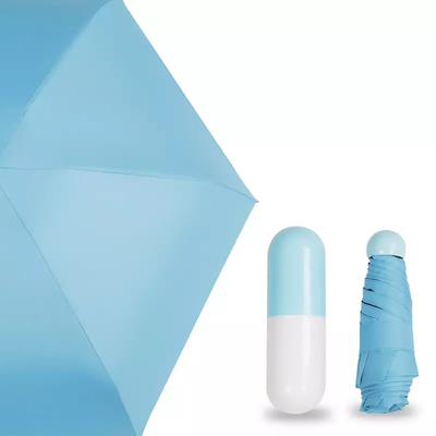 Classico stile di design 19 pollici 6K protezione UV capsula ombrello tascabile con mini scatola regalo