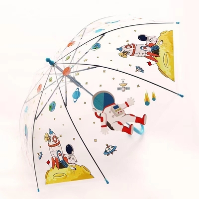 Astronauta semiautomatico stampa ombrello per bambini ombrello personalizzato per bambini POE