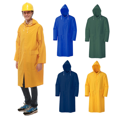 OXFORD CLOTH abbigliamento a misura impermeabile spessore pesante PVC poliestere per adulti giallo impermeabile