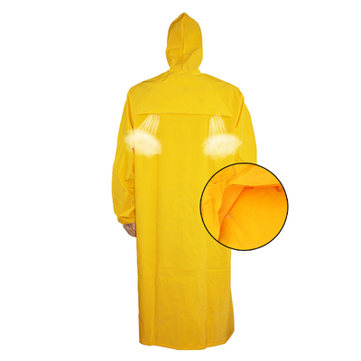 OXFORD CLOTH abbigliamento a misura impermeabile spessore pesante PVC poliestere per adulti giallo impermeabile