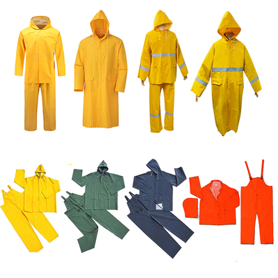 OXFORD CLOTH abbigliamento a misura impermeabile spessore pesante PVC poliestere per adulti giallo impermeabile