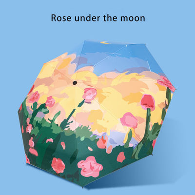 X505 5 mini capsula pieghevole ombrello con immagine logo personalizzato