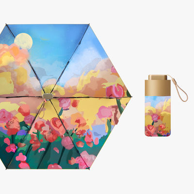 X505 5 mini capsula pieghevole ombrello con immagine logo personalizzato