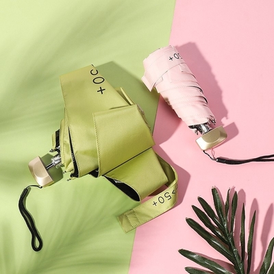 Logo personalizzato Mini ombrello portatile 5 volte per giorni di sole e protezione personalizzata