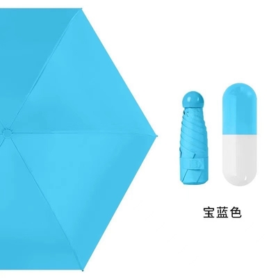 Stampa a piattaforma completa 5 Capsula di protezione UV pieghevole Tasca ombrello super minuscolo Catena di approvvigionamento agile
