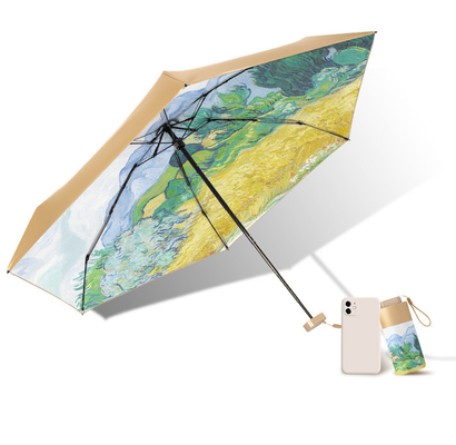Ombrello Pieghevole Fiore di nascita Piccolo Windproof Rainproof UV-proof 5 Mini Capsula Pieghevole