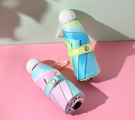 Novità Creativo Gradiente Morandi Colore Elegante 50% Crema solare pieghevole Ombrello da tasca