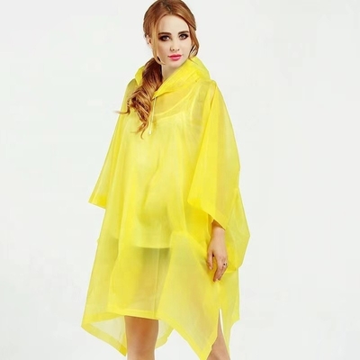 Viaggi Camminata Armatura per la pioggia Giacca da pioggia gialla Adulto Conveniente Poncho Abbigliamento da pioggia per una sola persona