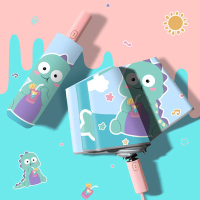 190T Pongee ombrello solare completamente automatico ombrello solare a doppio scopo per ragazze e bambini