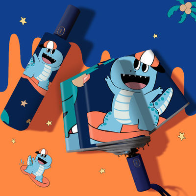 190T Pongee ombrello solare completamente automatico ombrello solare a doppio scopo per ragazze e bambini