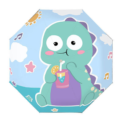 190T Pongee ombrello solare completamente automatico ombrello solare a doppio scopo per ragazze e bambini