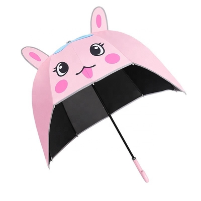 67cm di diametro Casco di cartone animato ombrello manuale Disegno aperto carino per ragazze UV e resistente al vento