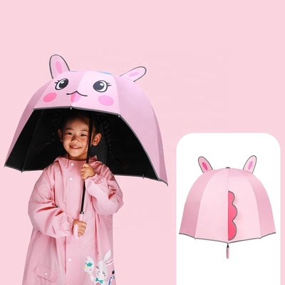 67cm di diametro Casco di cartone animato ombrello manuale Disegno aperto carino per ragazze UV e resistente al vento