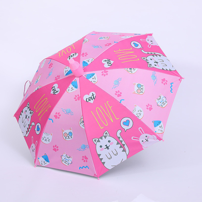 Design minimalista stile ombrello per bambini logo personalizzato attrezzatura da pioggia per ragazzi ragazze
