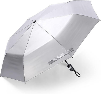 Poliestere UPF 50 Windproof Protezione solare Parasole da viaggio 46&quot; Rivestimento d'argento Parasole auto