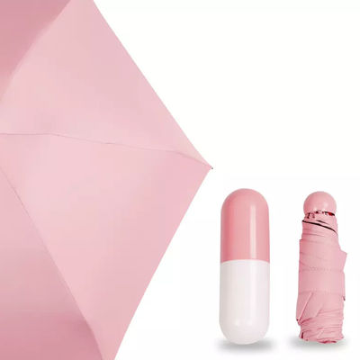 Capsula di protezione UV a cinque pieghe tascabile Super ombrello minuscolo con stampa a piastra completa