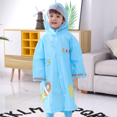 Mantello da pioggia per bambini cartone animato riflettente a strisce Mantello da pioggia per adulti stampato Bambini Giacca da pioggia