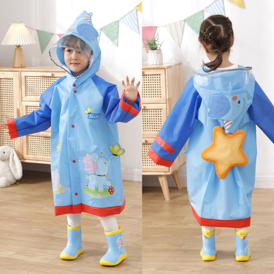 Mantello da pioggia per bambini cartone animato riflettente a strisce Mantello da pioggia per adulti stampato Bambini Giacca da pioggia