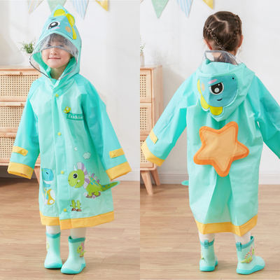Mantello da pioggia per bambini cartone animato riflettente a strisce Mantello da pioggia per adulti stampato Bambini Giacca da pioggia