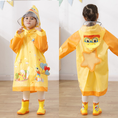 Mantello da pioggia per bambini cartone animato riflettente a strisce Mantello da pioggia per adulti stampato Bambini Giacca da pioggia