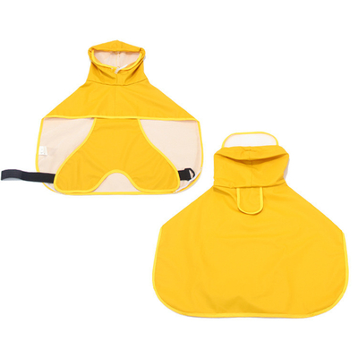 Poncho stile impermeabile riflettente impermeabile per cani con apertura dell'imbracatura e tasca del sacchetto di cacca