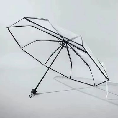 Femminile Piccolo Parasole Fresco Tre Pieghevole Umbrella 2023 Arcobaleno Trasparente 21 Pollici*8k