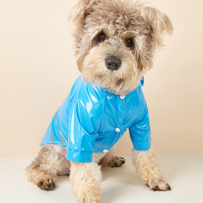 Proteggete il vostro animale domestico dalla pioggia e rimanete al sicuro Pvc abito da bagno riflettente per cani per viaggiare