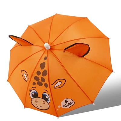 Bambini Cute ombrello design rettilineo 8K costole stampato logo Nylon poliestere Perfetto per i viaggi