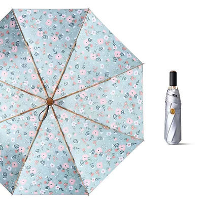 Prodotto pubblicitario ombrello articolo colori colla ombrello 3 pieghevole argento titanio protezione UV