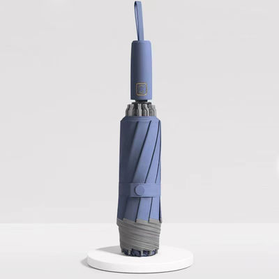 Acciaio metallo 10K inverso Sombrinha a prova di vento ombrello regalo aziendale set logo personalizzato