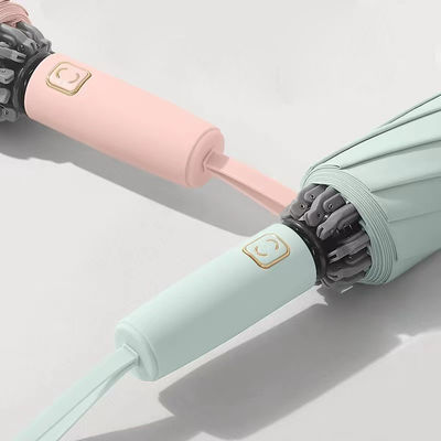 Acciaio metallo 10K inverso Sombrinha a prova di vento ombrello regalo aziendale set logo personalizzato