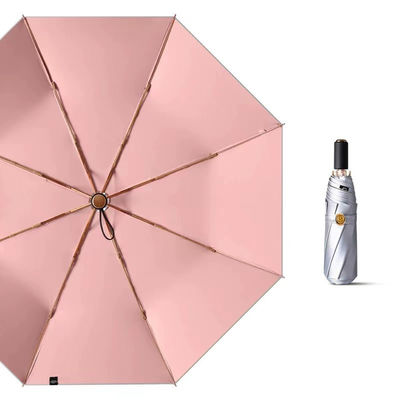3 ombrello in titanio d' argento pieghevole per regali aziendali protezione UV portatile resistente