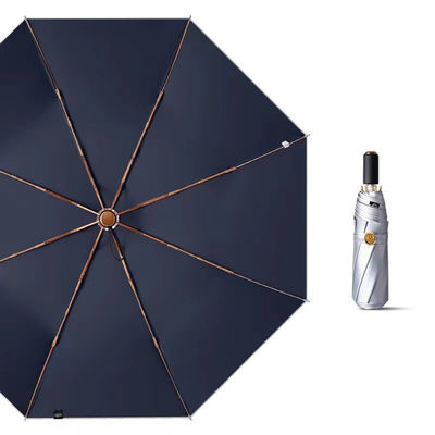3 ombrello in titanio d' argento pieghevole per regali aziendali protezione UV portatile resistente
