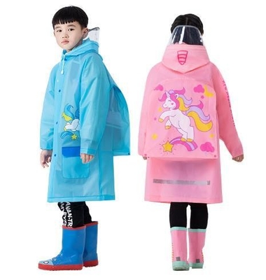 Cappotto da pioggia da un pezzo per bambini in tessuto EVA 100% ideale per viaggi e attività all'aria aperta