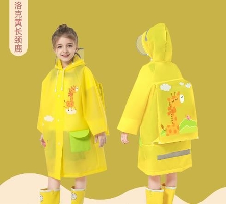 Cappotto da pioggia da un pezzo per bambini in tessuto EVA 100% ideale per viaggi e attività all'aria aperta