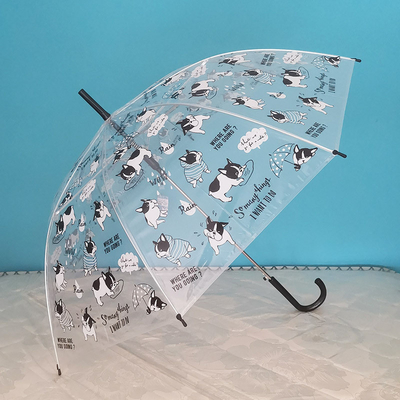 Ombrello per bambini da 3 a 9 anni con logo personalizzato Ultra Light e design trasparente
