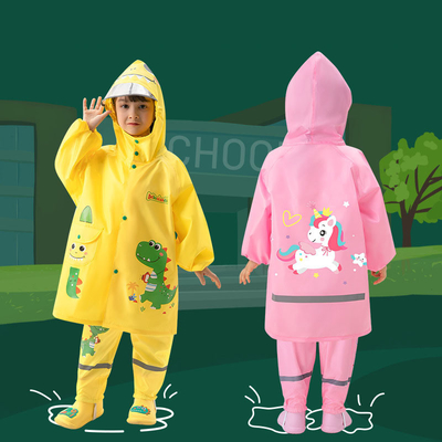 2023 Scuola elementare Pantalone da pioggia per bambini Asilo Poncho Ragazzi e ragazze Abito impermeabile