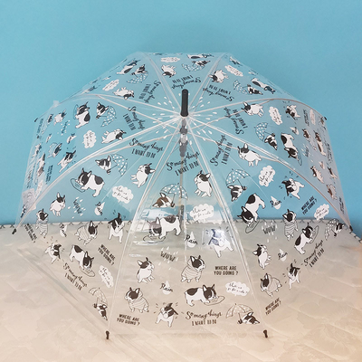 Parasole per cani di cartoni animati per i bisogni quotidiani Materiale del pannello Pongee e maniglia di rivestimento in gomma